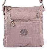 Modernes Design sportliche Handtasche/Schultertasche/Umhängetasche aus Nylon Stone/grau