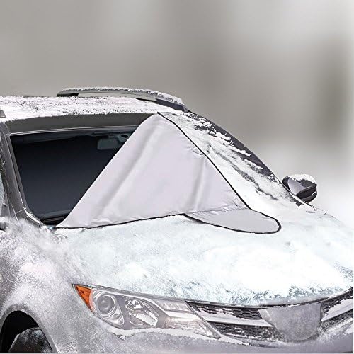 Auto Windshield Cover for Winter Snow Removal, Ice and Frost Guard, 6x magnets Fits SUV, Truck &amp; Car Large 57x74in