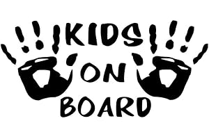 MenYiYDS Auto-Aufkleber, Handabdruck von Kids on Board, schöne Auto-Aufkleber, reflektierend Füße Baby in Car Aufkleber für Auto (Schwarz)