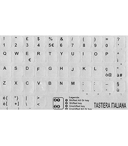 Tastiera Adesivi in Tedesco per Computer Portatile e Desktop, Kit di 7