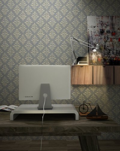 Lavolta Schreibtischregal Monitor Ständer für Acer AOC ASUS BenQ Dell Eizo Fujitsu LG Philips Samsung Viewsonic Monitor LCD TV Bildschirm Display Computer Desktop All-in-One PC – Weiß - 6