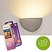 Produktbild LED Wandleuchte Up-light aus BETON, grau | inkl. E14 PHILIPS LED Leuchtmittel 6W dimmbar, warmweiss 2700K