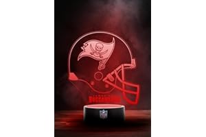 Great Branding Tampa Bay Buccanneers NFL LED Lampe Licht Logo Helm, Wechselmodus mit 6 unterschiedlichen Farben