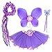 Produktbild 5 PC Girls Lavender and Pink Fairy Set with Wings, Wand, Halo and Flower Clip Age 2-7 by Fairytale Play