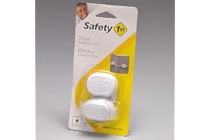 Safety 1st Uniwersalne zabezpieczenie przed dziećmi, regulowany zamek samoprzylepny do szafek i szuflad, uniwersalne zabezpieczenie dla niemowląt i dzieci, bez wiercenia, kolor biały