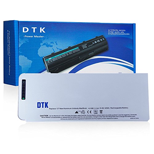 DTK Batería de Repuesto para Portátil for A1280 A1278 Macbook 13-Inch Series, (2008 Version) [Li-Polymer 6-Cell 4200mah]