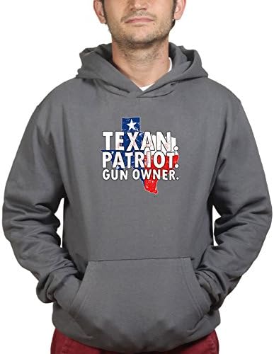 TexasPatriotGunOwner4JulyIndependenceDayHoodieCHR3XL XXXL Charcoal