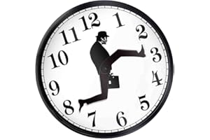 PREVESSEL Wall Clock, 2021 Ministry of Silly Walks Clock, Comedy Inspired Novelty Creative Wall Watch Funny Walking Silent Clock for Home Office Decor