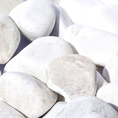 ATTIKA Zierkies Garten weiß gerundet 5 verschiedene Körnungen wählbar (25/40mm) - 2