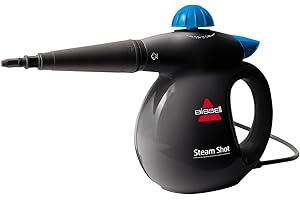BISSELL SteamShot Handheld Steam Cleaner, Multi-Purpose Handheld Steam Cleaner, Natural Chemical-Free Cleaning, Grey/Black, 2635E