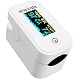 Mievida Finger Tip Pulse Oximeter - FDA & CE Approved, OLED Display, Spo2, Pulse Rate Meter, Visual Alarm, Auto Power Off, Multicolor