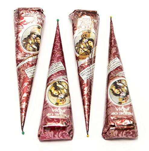 Pride Of India - Natural Herbal Mehndi, Buy 2 - Get 2 Free - 35gm each - No Chemicals/Dyes