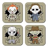 Posavasos de 9x9cms. y 3mm. de grosor. Con esquinas redondeadas.