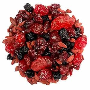 Herbanuts Dried Berries Mix 400gms, (Dried Cranberries,Cherries, Blueberries, Strawberries, Gojiberries ) - Healthy Snack for kids and adults, Mixed Berries, Berries, Berries Mix