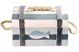 MYBOXES Holzkiste im maritimen Design in 3 Größen (21,5x15x12,5)