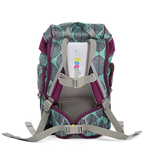 ERGOBAG ergobag mini (plus) Backpack for Kindergarten Sac à dos enfants, 26 cm, 10 liters, Violet (Leaves Mint Purple)