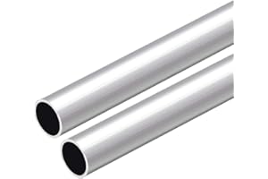 sourcing map Tubo Redondo de 6063 Aluminio, Tubo de Aluminio, 17mm Diámetro Externo, 15mm Diámetro Interior, 300mm Longitud, Tubos Rectos sin Costuras,2 Piezas
