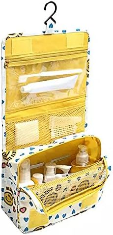 Portable travel hanging toiletry organizer folding cosmetic bag wash bag Nylon make up bag in 6 colors