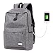 Produktbild Business Rucksack Surenhap Laptop Rucksack mit USB-Ladeanschluss Anti-Diebstahl Backpack Laptoptasche Schule für College Travel mehrfunktional für Herren und Damen(Grau)