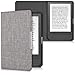 Produktbild kwmobile Hülle für Pocketbook Touch HD / Touch HD 2 - Flipcover Case eReader Schutzhülle - Bookstyle Klapphülle in Hellgrau Stoff Design