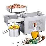 IDABAY Machine Extraction Huile Pressoir à Huile d'olive Ménagère Presse Huile Électrique pour CoCo Lin Noix Arachide Acier Inoxydable 12kg 750W