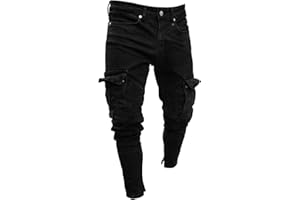 vejtmcc Pantalones vaqueros ajustados para moto con protectores de rodilla y cadera, elásticos, ajustados, pantalones de moto, pantalones de protección, pantalones de motorista, pantalones de ocio,