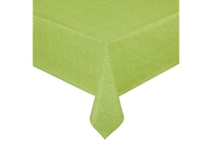 ‎DECOHOMETEXTIL Wachstuch Wachstischdecke Tischdecke Gartentischdecke Lack Leinen Grün Breite & Länge wählbar 100 x 100 cm Eckig abwaschbar