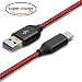 Produktbild Super Charge Kabel für Huawei Mate 9, ACOCOBUY 2M [6.6FT] Schnelles Laden USB C Kabel 5A Durable Nylon Geflochtenes Kabel Sync Ladekabel für Huawei Mate 9 Pro P10 P10 Plus Mate10 Pro Rot