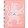 Oxford Campus A4 Notebook, Wirebound, 8 mm Lined with Margin, 140 Pages, Single Notepad, Pastel Colour, Optik Paper+