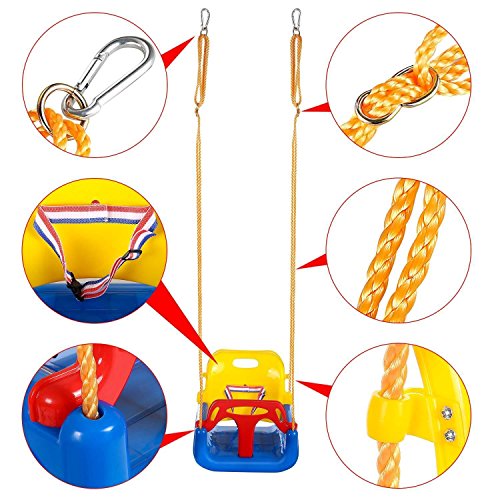 3 In 1 Baby Kids Swing Seat Heavy Duty Chain Detachable Outdoor Playground Swing Set for Infants, Toddlers reviews 3 In 1 Baby Kids Swing Seat Heavy Duty Chain Detachable Outdoor Playground Swing Set for Infants, Toddlers