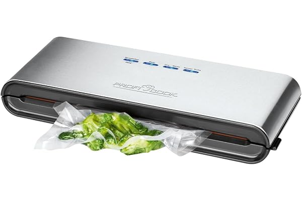 ProfiCook® Appareil sous vide | Sous vide et cuisson sous vide | Appareil sous vide incl. 18 sachets | Soudure stable | Soudeuse de film | Aliments frais 8x plus longtemps | PC-VK 1080