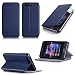 Produktbild Huawei Honor 9 4G/LTE Dual Sim 5,15 Zoll Tasche Leder Hülle blau Book Cover mit Stand - Zubehör Etui Huawei Honor 9 Flip Case Schutzhülle (PU Leder, Handytasche blue) - XEPTIO accessories