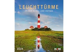 Leuchttürme Postkartenkalender 2024. Eiland-Leuchtturm-Kalender mit 12 Farbfotos der Nordsee- und Ostseeküste. Kalender 2024 mit Postkarten zum Aufstellen und Aufhängen.: An der Nord- und Ostseeküste
