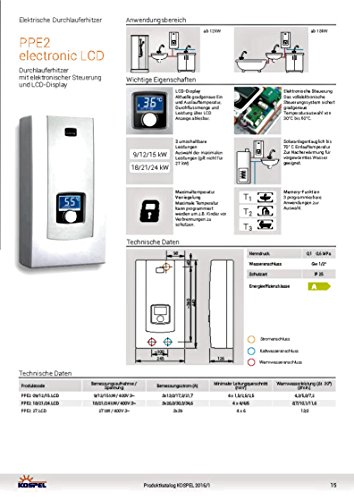 Durchlauferhitzer elektronisch PPE2 27 kW mit LCD - 3