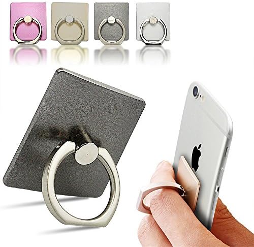Phone Stand, ECVILLA Luxury Universal Phone Stand,Multi-Angle Portable Stand,360 Rotation 3D Aluminium Alloy Ring Grip/Phone Holder for iPhone 6 6s 7 7plus Samsung LG HTC NOKIA ect (Space gray)