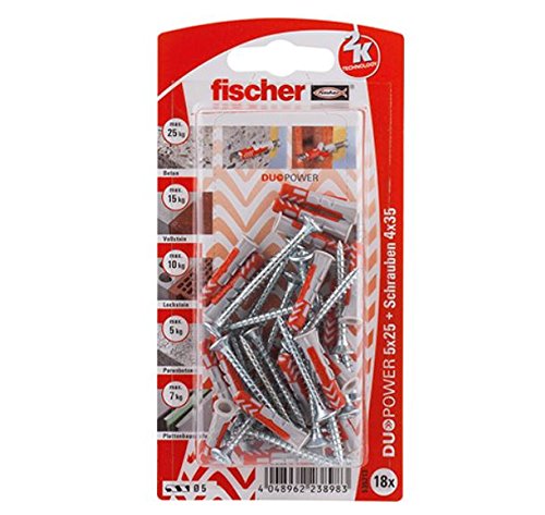 Preisvergleich Produktbild Fischer DUOPOWER Dübelset 25mm 535213 1 Set