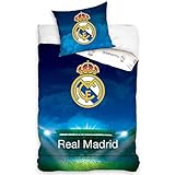 100% algodón. Edredón y ropa de cama, diseño de Real Madrid (140 x 200 + 70 x 90  cm)