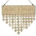 Produktbild Bluelans DIY Familien Friends Geburtstag Kalender Signature Reminder Board Home Party Dekoration, holz, 1#, 40cm x 12cm x 0.4cm/15.75" x 4.72" x 0.16"