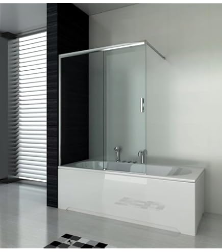 Duschtrennwand FREE 100x200 Cm – Klarglas, 10 Mm ESG-Sicherheitsglas, Aluminiumrahmen, Freistehend