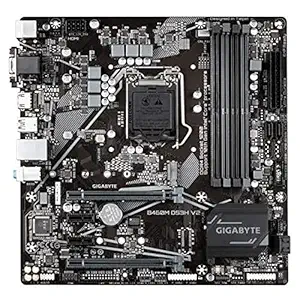 GIGABYTE B460M DS3H V2 Ultra Durable Motherboard with GIGABYTE 8118 Gaming LAN, PCIe Gen3 x4 M.2, 7 Colors RGB LED Strips Support