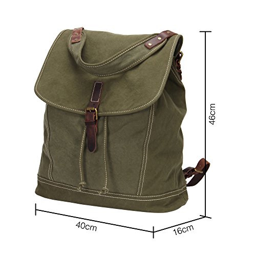 Veevan Unisex Große Kapazität Retro Canvas Rucksack - 6