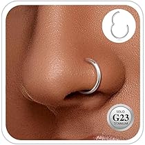 ESHIONER G23 Titanium neusring hoepel set kraakbeen ringen dunne kleine septum helix ringen hypoallergeen 18G 20G 6 mm/8 mm/10 mm zwart goud zilver 3 stuks kraakbeen oorbel neuspiercing sieraden voor