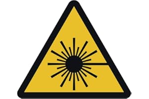 KOMIRO Aviso de radiación láser según ISO 7010, ASR A1.3, Amarillo