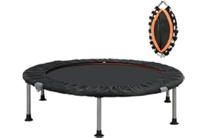 Panana Foldable Mini Fitness Trampoline, Rebounder Home Gym Cardio Trampoline for Adults, Heavy Duty Exercise Trampoline for Indoor Workouts, 150KG Capacity