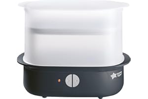 Tommee Tippee Supersteam Electric Steam Steriliser, Black, for Baby Bottles, Soothers and Feeding Accessories, Kills Viruses* and 99.9% of Harmful Bacteria, 5-Minute Sterilisation Cycle