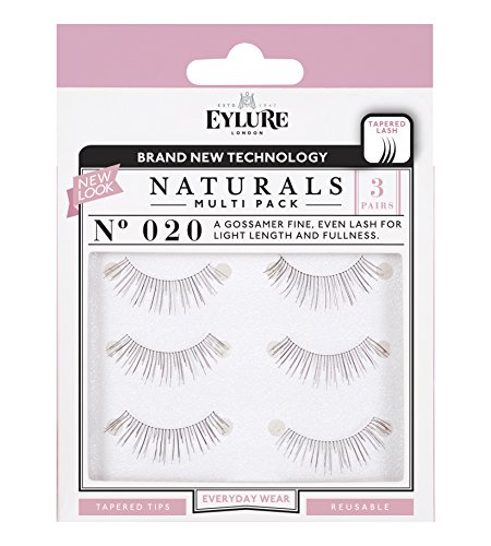 Eylure Strip Lashes Number 020, Naturals - Pack of 3