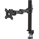 Amazon Basics Single Monitor Stand - Height Adjustable Arm Mount, Steel, Black