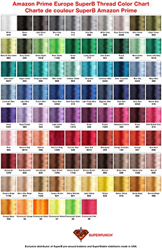 Stickgarn Polyester 5000m SuperB. Weiß 010 - 3