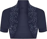  Islander Fashions - Torera - para Mujer Azul Marino Small