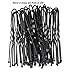 Mytoptrendz® Big Pack Of 100 Black Long U Shape Pins Kirby Hair Pin Grips Bun Pin (U shape pin black wavy 2.5")